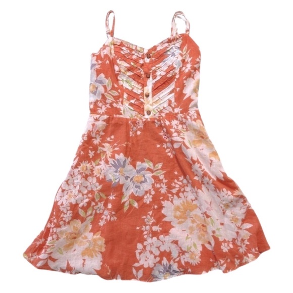 LC Lauren Conrad Dresses & Skirts - LAUREN CONRAD • Women’s Floral Sunset Blooms Sweetheart Neckline Dress